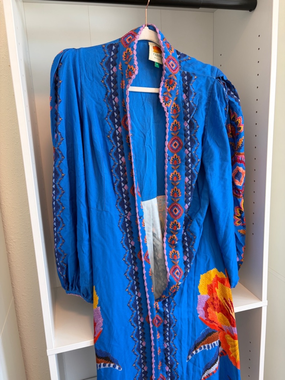 FARM Rio Navy Blue Lucy Floral Tapestry Maxi Dress Small RARE + SOLD OUT - Picture 7 of 8